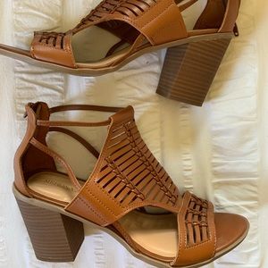 Merona Faux Leather Block Heels